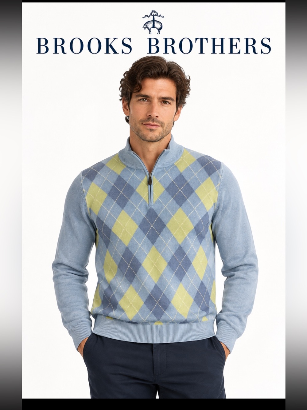 BROOKS BROTHERS, Country Club Argyle grandpa sweater!